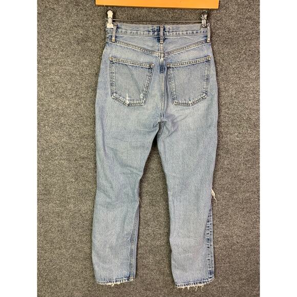 Agolde‎ 90s Pinch Jeans Women’s Sz 26 High Rise Distressed Denim Button Fly - Picture 3 of 12